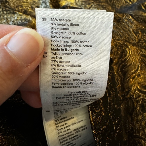 SANDRO | $370 NWOT Goldy Brocade Cropped Straight Leg Jacquard Trouser Pants - Picture 10 of 13